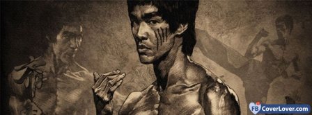 Karate Fighter Bruce Lee Facebook Covers