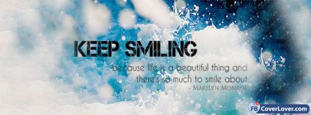 Keep Smiling Marilyn Monroe Facebook Covers