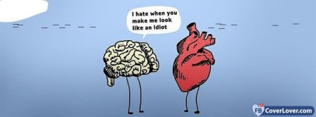 Love Heart And Brain  Facebook Covers