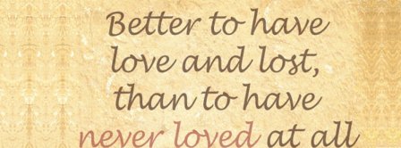 Love And Lost  Facebook Covers