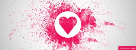 Love Heart Splash Letters Facebook Covers