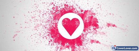 Love Heart Splash  Facebook Covers