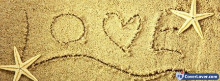 Love In Sand Facebook Covers