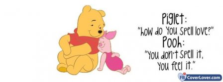 Love Piglet And Pooh  Facebook Covers