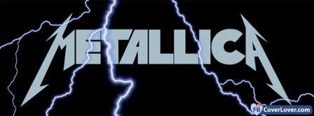 Metallica Logo With Lightennings Facebook Covers