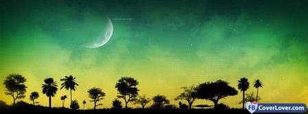 Digital Moon Facebook Covers