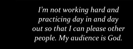 My Audience Is God  Facebook Covers