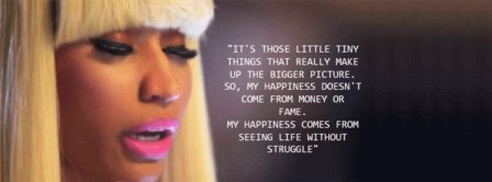 Nicki Minaj Happiness Quote Facebook Covers