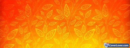 Ornament And Leafs Background Facebook Covers