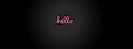 Pink Hello Facebook Covers