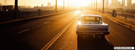 Sunset And Car Cruising  Facebook Covers
