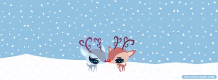 Winter Love Deers Facebook Covers